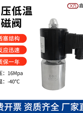 高压低温电磁阀液态二氧化碳常闭型电磁阀16mpaDC24v 12v AC220v