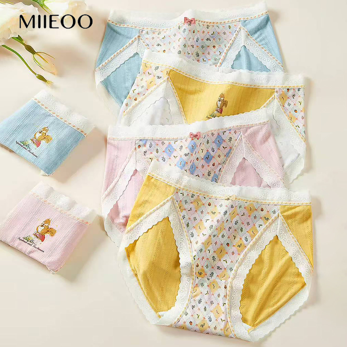 秘语内裤女2026新款薄款无痕包臀高开叉三角裤蕾丝边平角裤礼盒装,女士内衣/男士内衣/家居服,女三角裤,淘宝优惠券,粉丝福利购,淘宝优惠卷