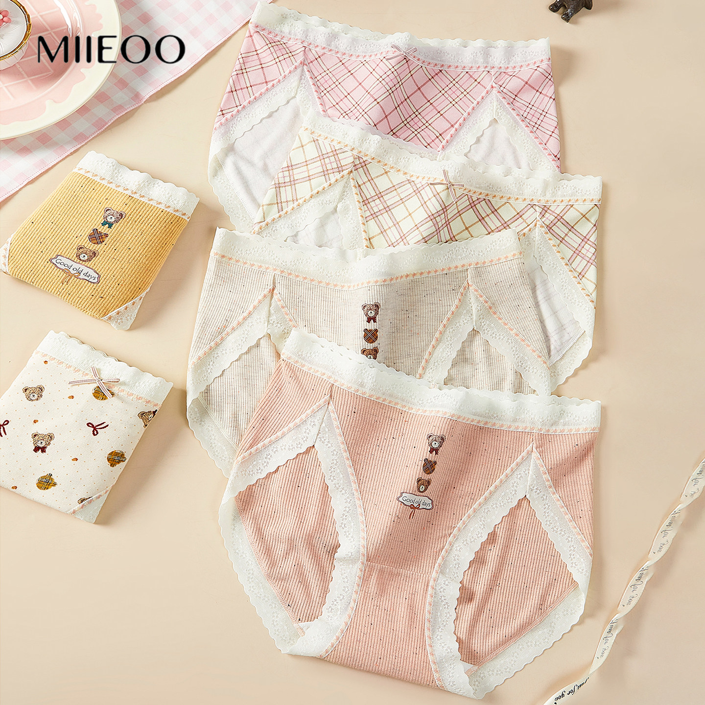 秘语内裤女2026秋冬新款无痕包臀蕾丝边抗菌中腰彩棉高开叉三角裤,女士内衣/男士内衣/家居服,女三角裤,淘宝优惠券,粉丝福利购,淘宝优惠卷