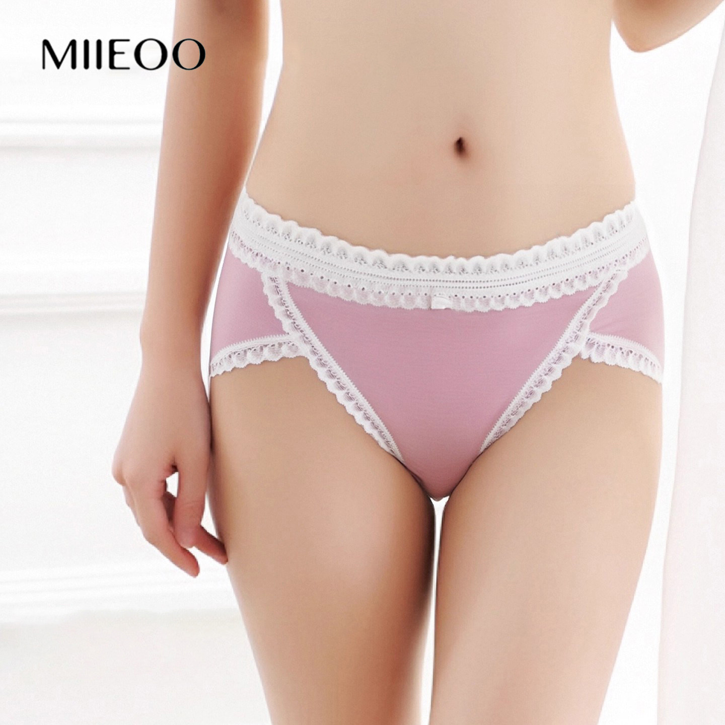 秘语内裤女莫代尔透气薄款无痕蕾丝边中高腰性感高开叉包臀三角裤,女士内衣/男士内衣/家居服,女三角裤,淘宝优惠券,粉丝福利购,淘宝优惠卷