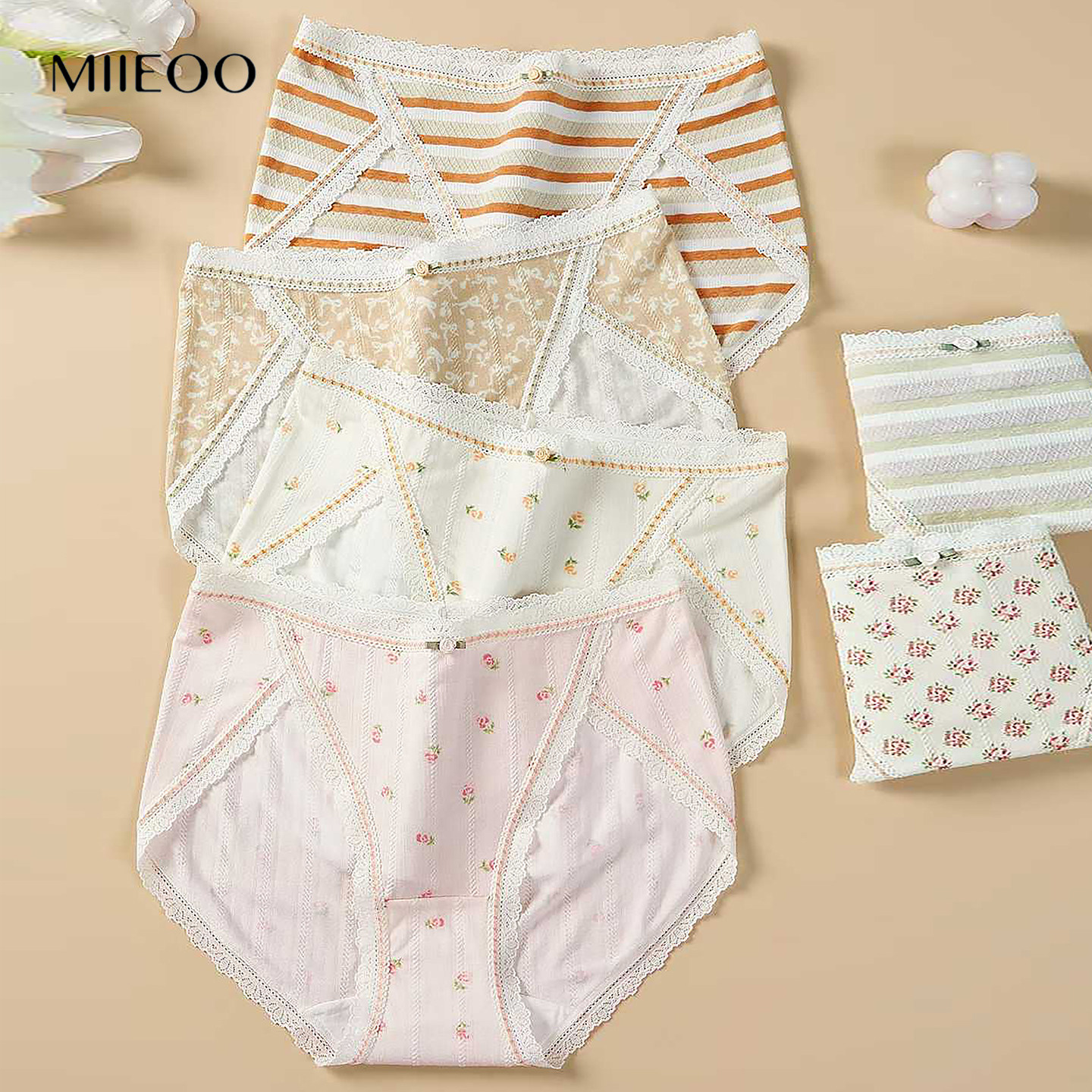 秘语内裤女2026新款高开叉中腰包臀三角裤抗菌裆薄款无痕印花短裤,女士内衣/男士内衣/家居服,女三角裤,淘宝优惠券,粉丝福利购,淘宝优惠卷