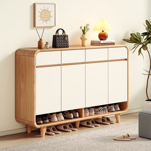 鞋柜家用门口收纳柜一体靠墙入户玄关储物柜2026新款室内多层鞋架