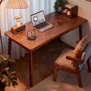 书桌家用卧室学生学习写字桌实木腿成人小户型办公工作台电脑桌子