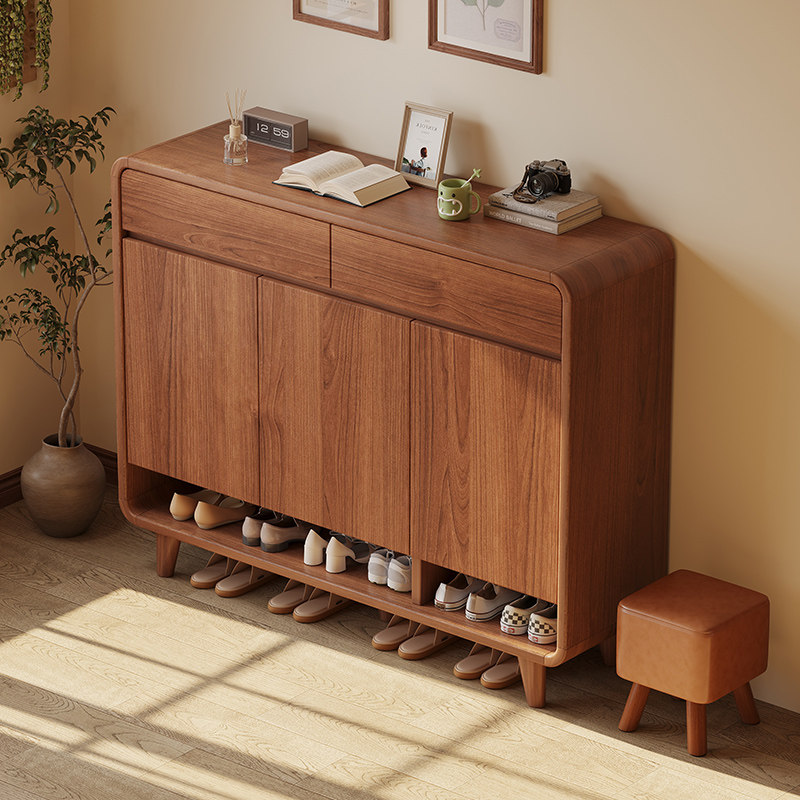 鞋柜家用门口大容量多层超大鞋架柜门外走廊楼道一体靠墙玄关柜