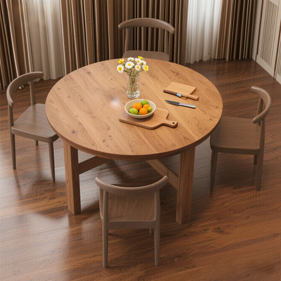 【国家补贴】实木腿餐桌大圆桌
