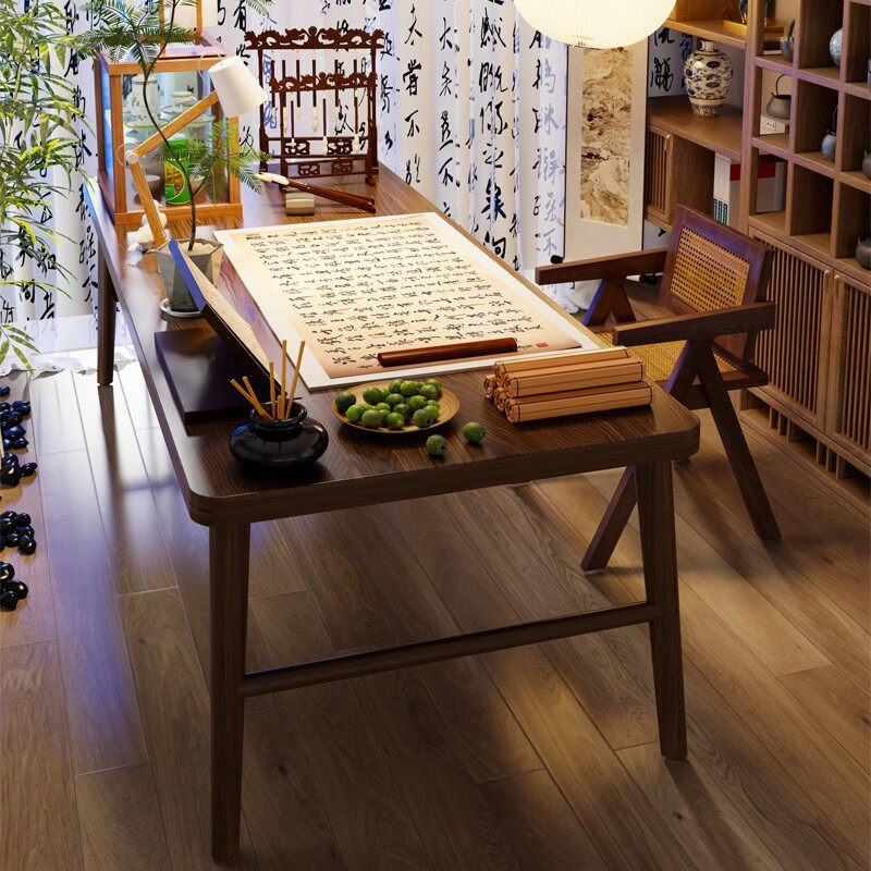 实木书桌中古风家用电脑桌