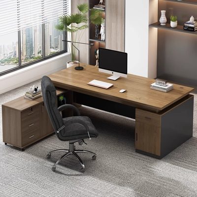 办公桌简约现代老板桌办公室桌椅组合电脑桌家用书桌职员桌工作台