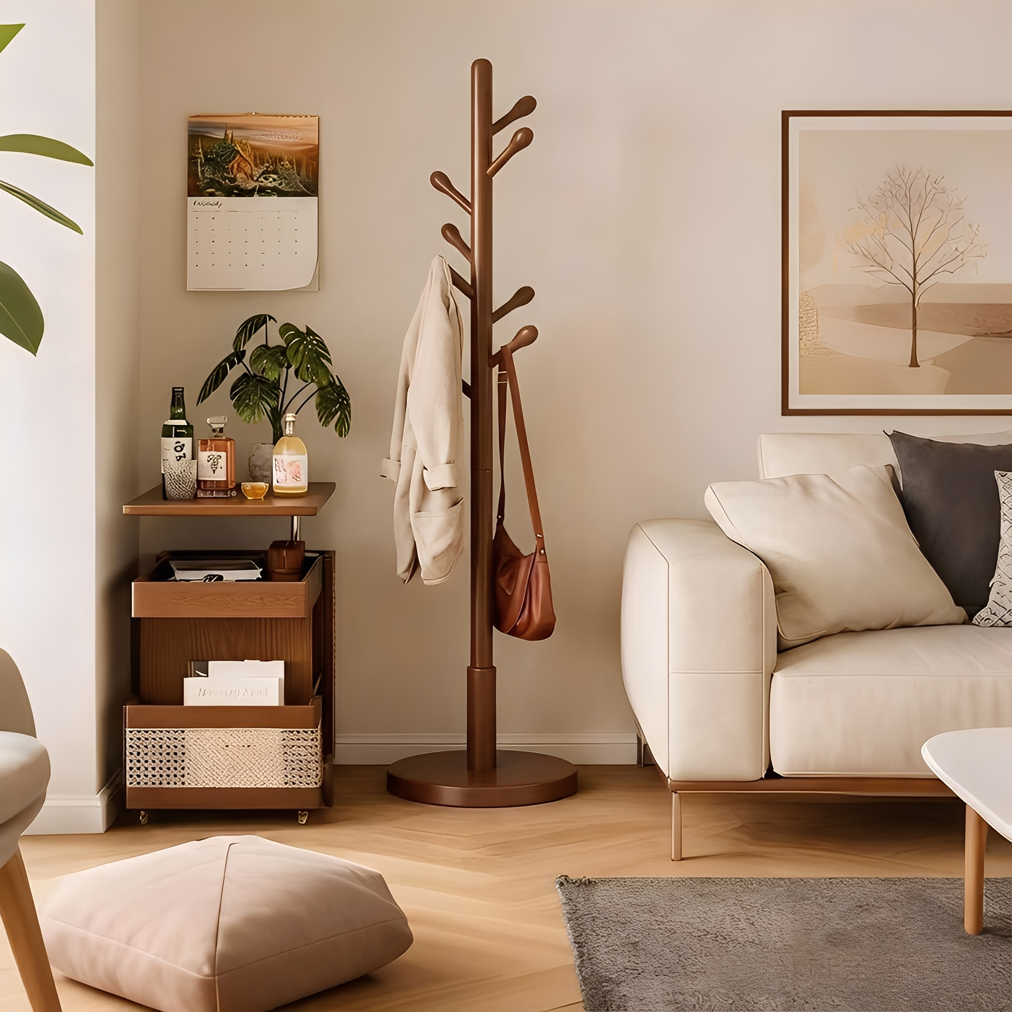 实木衣架落地卧室家用衣帽架