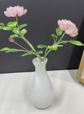 琉璃木芙蓉书房书桌办公摆件