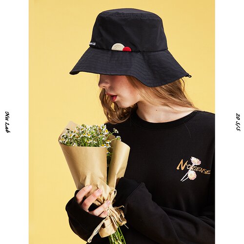 NSS LAB 2019 A/W 原创国潮 宽檐圆形印花渔夫帽盆帽 情侣款帽子 - 封面