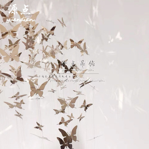 不锈钢蝴蝶装饰吊饰婚礼创意挂件