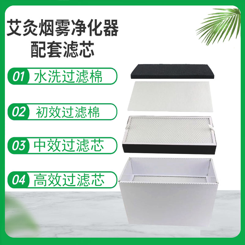 艾灸烟雾净化器过滤芯初效过滤棉水洗过滤棉空气净化器高效过滤芯