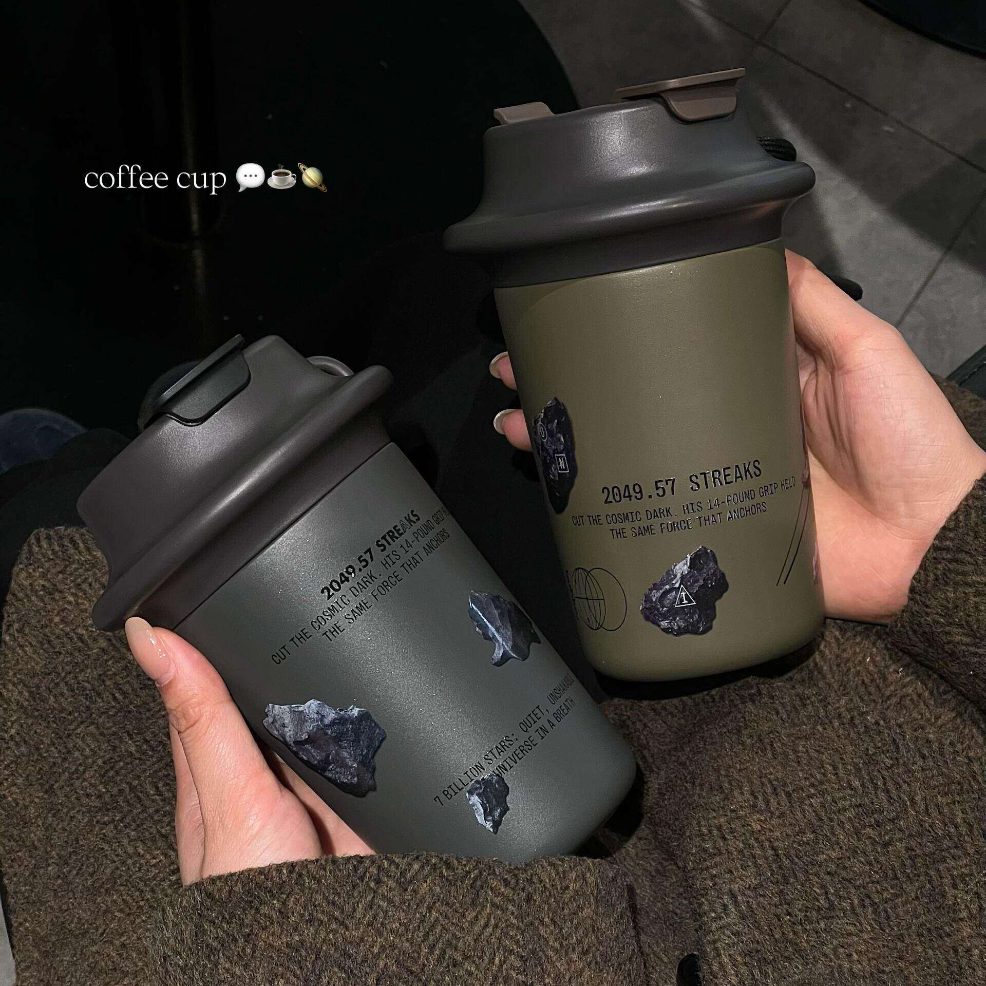 花伴森bablov探索者咖啡杯男生高颜值陶瓷内胆水杯男士款便携车载