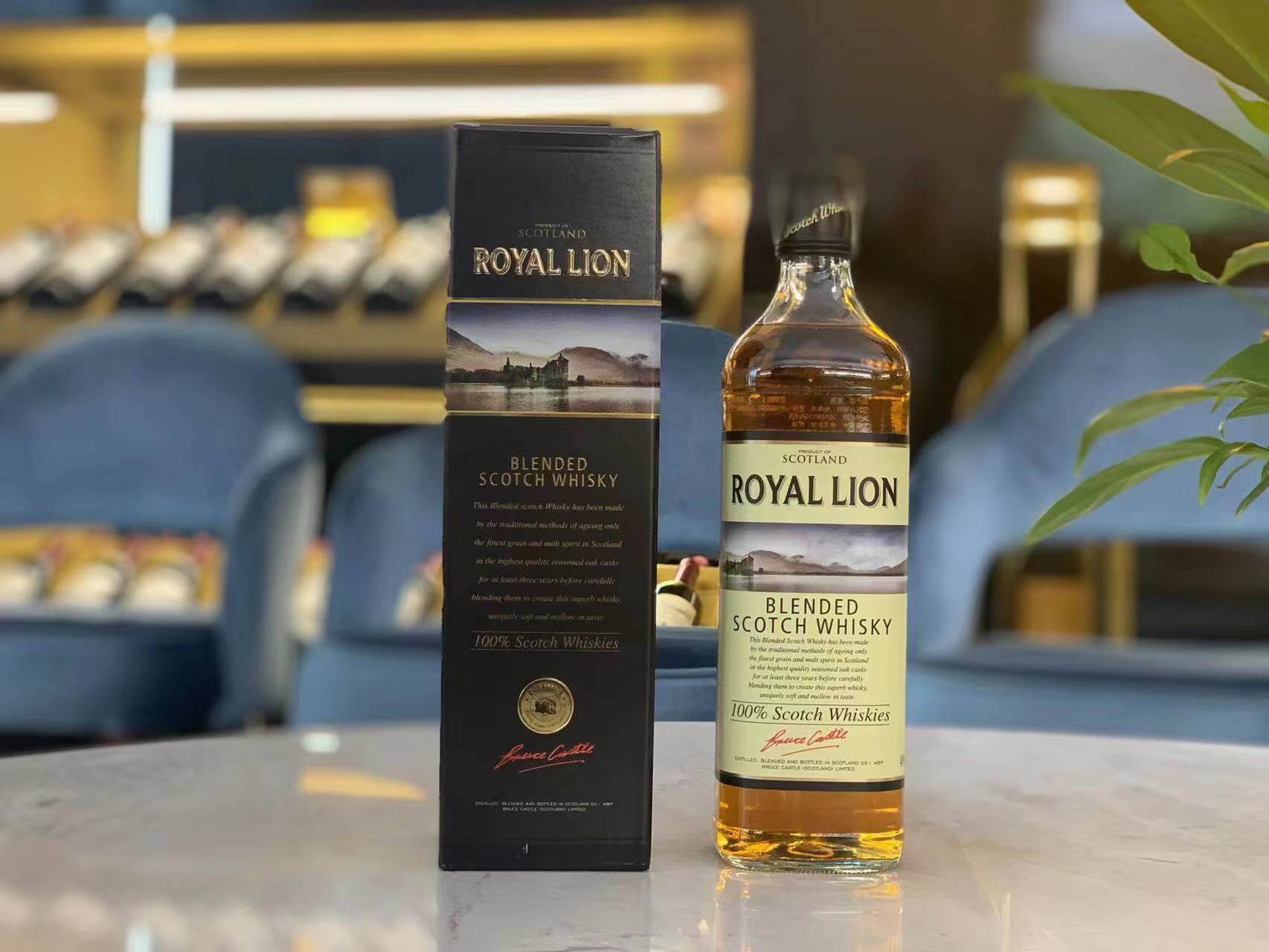 英国原装进口洋酒ROYAL LION苏格兰调配威士忌单瓶礼盒装700ml
