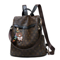 Two-in-one soft leather single-shoulder backpack for women, 2026 new Korean-style casual Oxford cloth schoolbag, versatile travel bag trend thumbnail 5