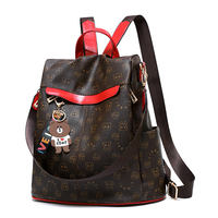Two-in-one soft leather single-shoulder backpack for women, 2026 new Korean-style casual Oxford cloth schoolbag, versatile travel bag trend thumbnail 6