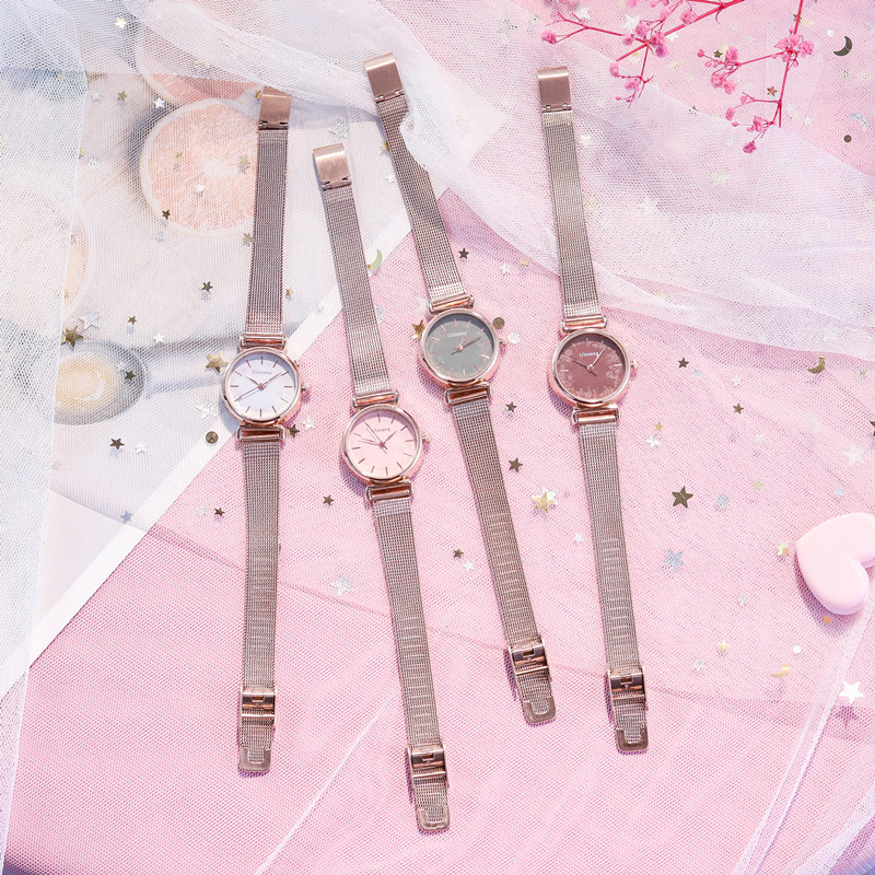 夏季女ins风chic链条中学生手表