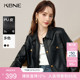 夹克小个子高级女装 上衣2025春秋新款 爆款 KBNE皮衣外套女黑色短款