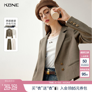 KBNE2026春季 休闲西装 外套女小个子气质上衣通勤短款 西服外套 新款