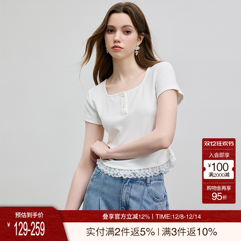 KBNE2025夏季新款棉显瘦t恤修身打底衫黑色开叉休闲裤垂感阔腿裤