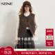 保暖针织马甲上衣 马夹背心女2026春新款 博主同款 KBNE咖啡色西装