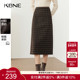 KBNE咖色半身裙气质半裙2025新款 包臀裙高腰绝美裙子女春秋冬中裙