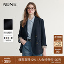 长袖 KBNE藏青色休闲西装 新款 2025秋季 西服小个子上衣气质 外套女装