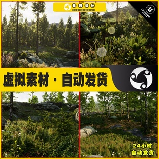 自然环境森林树林山脉创建工具场景 UE4虚幻5 Landscape Pro