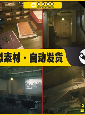 UE5 World War 2 Room Environment 第二次世界大战室内场景5.2