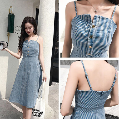 长裙00后森系夏智熏裙法式eggsshop裙学生社会适合胯大腿粗的裙子