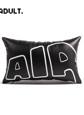 大AIR汽车头枕护颈枕一对靠枕黑色车载座椅车枕创意个性潮牌车饰