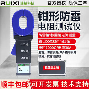 RuiXi瑞希钳形接地电阻测试仪DL2000A数字地阻仪钳型防雷检测仪器
