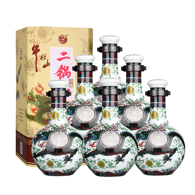 【特级白酒】牛栏山二锅头46低度青龙珍品三十6瓶整箱送礼清香型