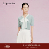 新款 气质减龄时尚 简约法式 Lakoradior拉珂蒂2025夏季 香风针织衫 女
