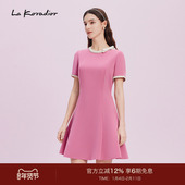 粉红春季 A字连衣裙 裙 Lakoradior拉珂蒂商场同款 法式 洋装