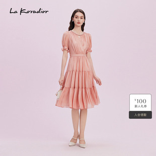 100桑蚕丝真丝连衣裙女 新款 Koradior拉珂蒂气质2025商场同款