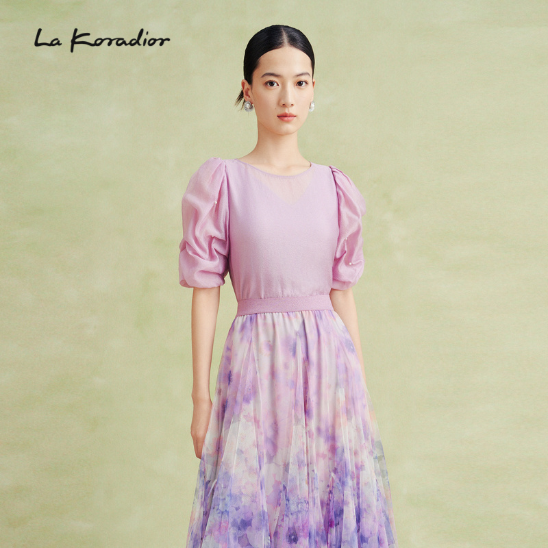 紫色短袖上衣LaKoradior