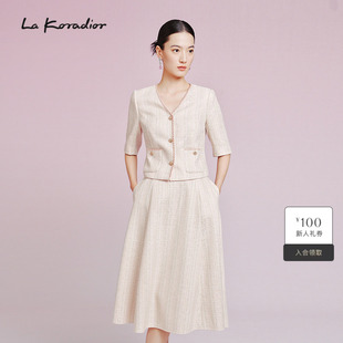 优雅气质香风短外套女 2025夏季 Koradior拉珂蒂通勤简约时尚