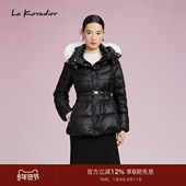 收腰毛领羽绒服 时尚 商场同款 Lakoradior拉珂蒂通勤秋冬新款