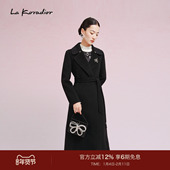 羊绒100 Lakoradior拉珂蒂女秋冬新款 气质修身 中长款 毛呢大衣