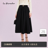 新款 通勤时尚 三醋酸气质半身伞裙高腰a字裙 Koradior拉珂蒂修身