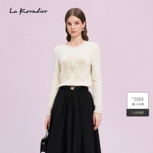 Koradior拉珂蒂女修身 羊毛衫 通勤优雅商场同款 针织衫 上衣 时尚