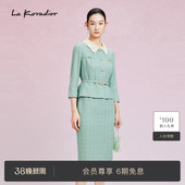 法式 新款 香风假两件气质连衣裙通勤显瘦女 Koradior拉珂蒂春季