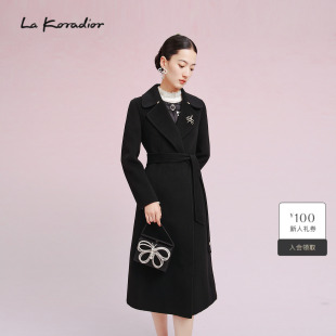 中长款 气质修身 Lakoradior拉珂蒂女秋冬新款 毛呢大衣 羊绒100