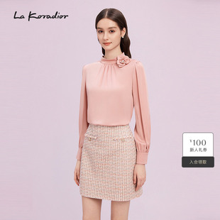 2025花边领通勤上衣小衫 Koradior拉珂蒂商场同款 女 桑蚕丝