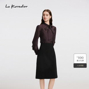 通勤柔雅气质套头小衫 商场同款 秋季 女 Koradior拉珂蒂时尚