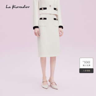 新款 Koradior拉珂蒂秋季 香风气质高腰半身裙 商场同款