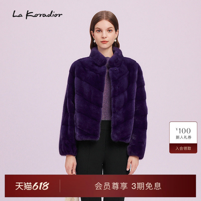 【丹麦进口SAGA级水貂】La Koradior拉珂蒂商场同款裘皮外套上衣