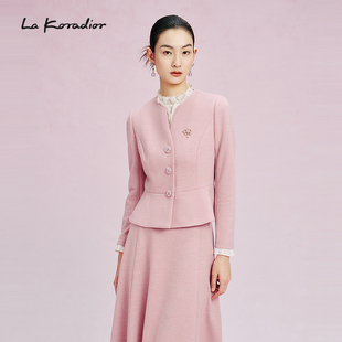 香风修身 时尚 通勤新款 气质上衣短外套女 Koradior拉珂蒂春季