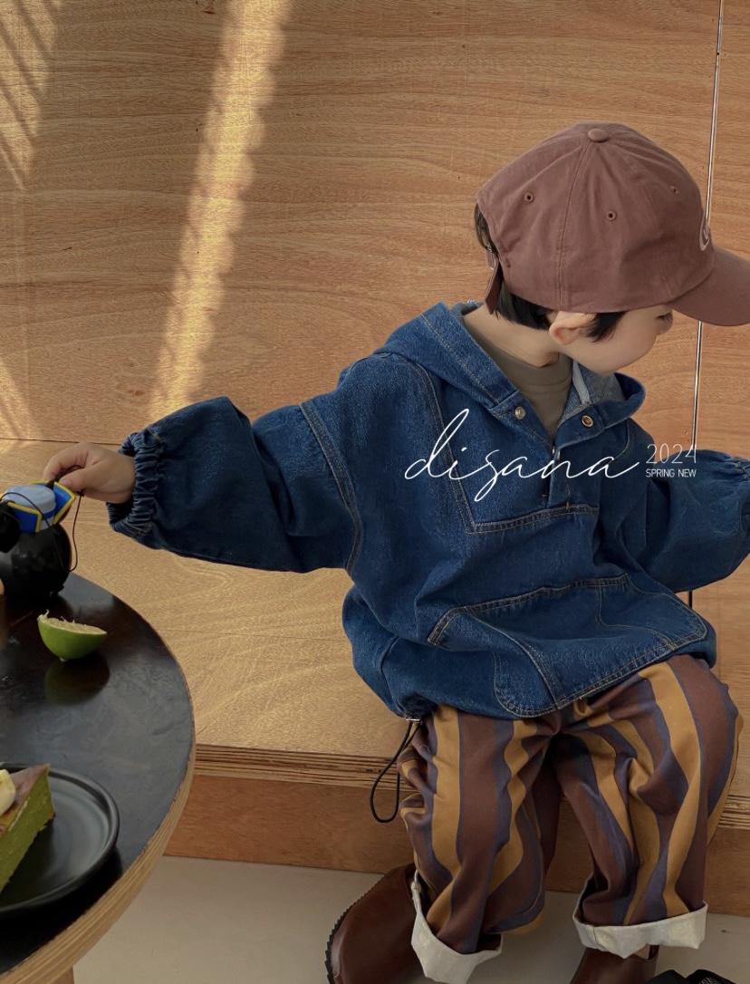 实体品牌蒂萨纳秋季清货链接新款男童连帽牛仔外套